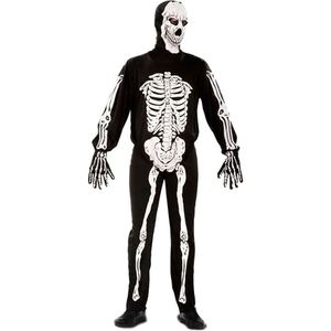 Viving Costumes Skeleton Man Custom Zwart M-L