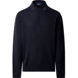 Hackett Londonvoor mannen. HM7000095 Polo Stop Start marine (L), Casual, Katoen, Lange mouwen, Marineblauw