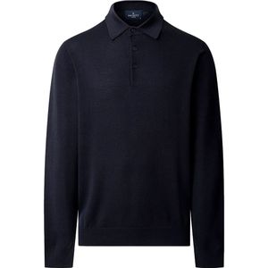 Hackett Londonvoor mannen. HM7000095 Polo Stop Start marine (L), Casual, Katoen, Lange mouwen, Marineblauw