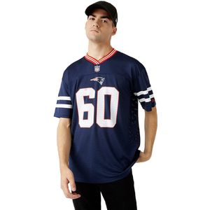 New Era Nfl Oversized New England Patriots Short Sleeve V Neck T-shirt Refurbished Blauw S Man