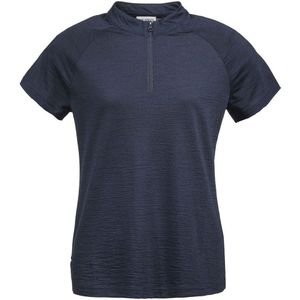 Dolomite Cristallo merino Zip Short Sleeve T-shirt Blauw S Vrouw