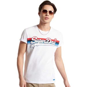 Superdry Vintage Logo Cali Stripe 220 Short Sleeve T-shirt Wit S Man