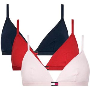 TOMMY JEANS Triangle BH - 3-pack - Zwart - Katoen