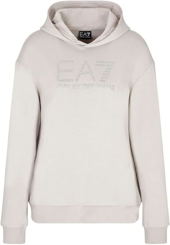 EA7 - Train Logo Series W - Sweater - Beige - Lange Mouwen - Katoen