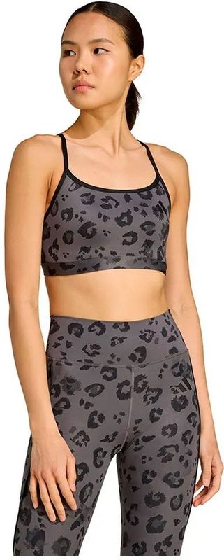 adidas - Powerreact Essentials Print - Sportbeha - Luipaardprint - Lage Impact