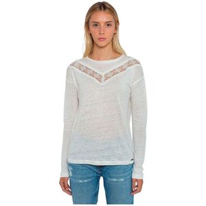 Pepe Jeans Beatriz Long Sleeve T-shirt Wit L Vrouw
