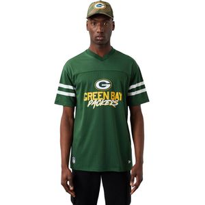 New Era Green Bay Packers Nfl Script Mesh Short Sleeve T-shirt Groen S Man