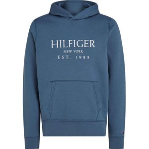 Tommy Hilfiger - Hoodie - Blauw - Katoenmix - Regular Fit