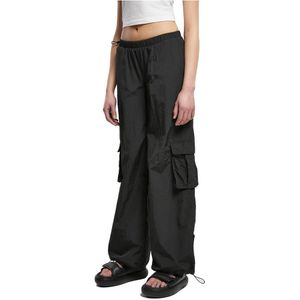 Urban Classics Crinkle Cargo Pants Zwart XL Vrouw
