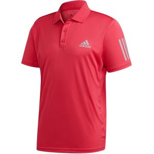 Adidas Club 3 Stripes Short Sleeve Polo Roze XS Man