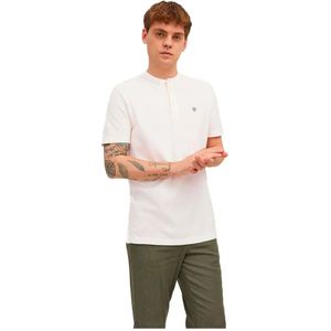 Jack & Jones Structure Mao Korte Mouw Poloshirt