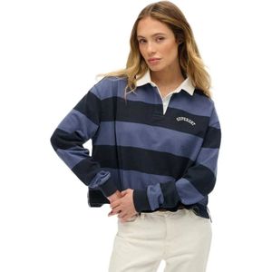 Superdry Athletic Essential Stripe Rugby Lange Mouw Poloshirt