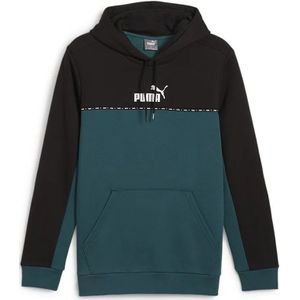 Puma Ess Block X Tape Hoodie Blauw,Zwart Man