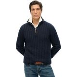 Superdry Cotton Classic Cable Half Rits Trui