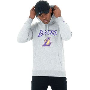 New Era Nba Regular Los Angeles Lakers Hoodie Grijs S Man