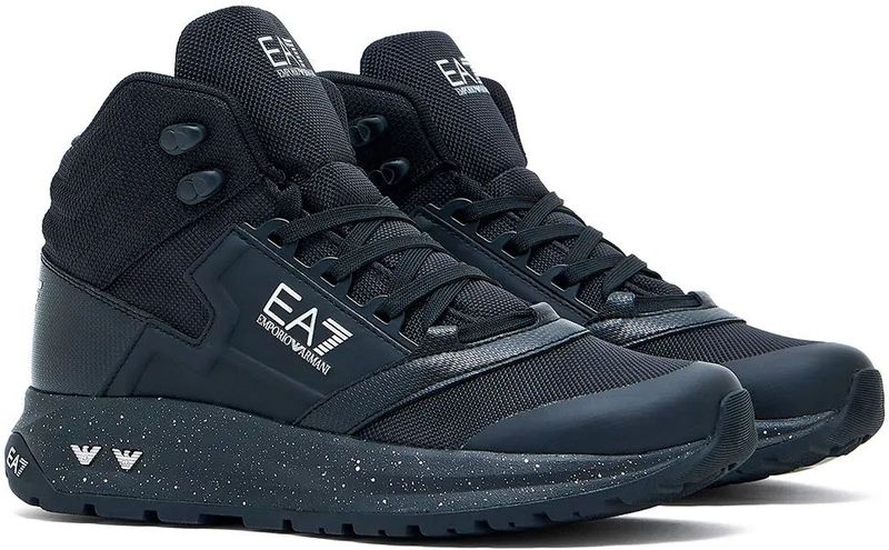 EA7 - Altura - Enkellaarsjes - Zwart - Plat - Veters - Casual