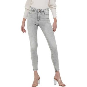 Only Mila Life High Waist Skinny Ankle Jeans Grijs 28 / 34 Vrouw
