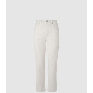 Pepe Jeans Straight Anglaise Fit High Waist Jeans Wit 28 / 28 Vrouw