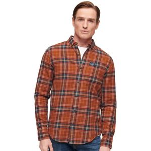Superdry Cotton Lumberjack Long Sleeve Shirt Oranje L Man