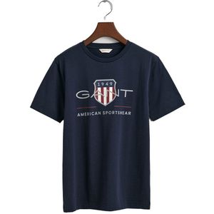 Gant Archive Shield Short Sleeve T-shirt Blauw 6-8 Years Jongen