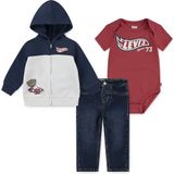 LEVI'S - 3-delige Set - Marineblauw - Body - Sweater - Rechte Jeans