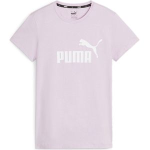 Puma Ess Logo Short Sleeve T-shirt Paars S Vrouw