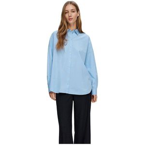 Selected Dina-sanni Long Sleeve Shirt Blauw 42 Vrouw