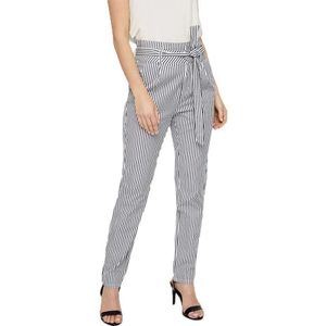 Vero Moda - Eva Loose Striped Broek - Katoen - Papieren Broek Met Hoge Taille