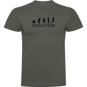 Kruskis Evolution Running Short Sleeve T-shirt Groen 3XL Man