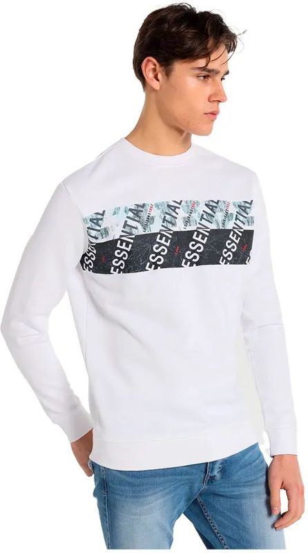 Lois - 165763838 - Sweatshirt - Wit - Box Neck - Lange Mouwen - Casual - Katoen