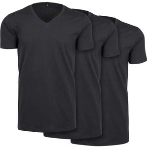 Build Your Brand By006b T-shirt Met Korte Mouwen En V-hals 3 Eenheden