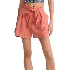 Superdry Desert Paperbag Shorts Roze S Vrouw