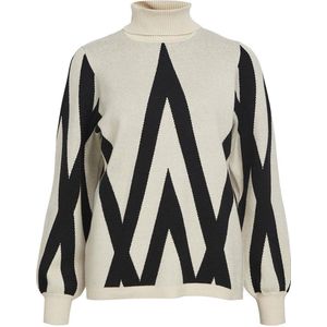 Object Ray Roll Neck Sweater Beige S Vrouw