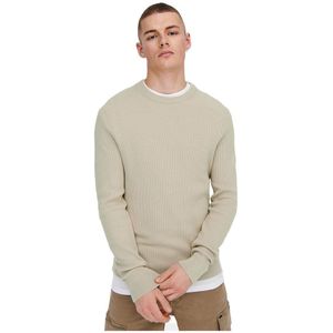 Only & Sons Phil Crew Neck Sweater Beige XL Man