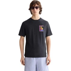 Scotch & Soda Regular Fit Front And Back Artwork T-shirt Met Korte Mouwen