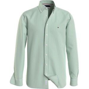 Tommy Hilfiger 1985 Flex Oxford Stripe Rregular Fit Long Sleeve Shirt Groen 2XL Man