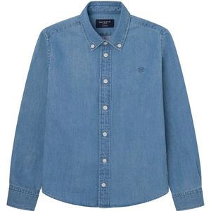 Hackett - HK301745 - Overhemd - Blauw - Katoen - Lange Mouwen