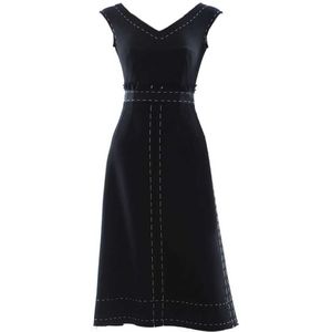 Dolce & Gabbana 732386 Midi Short Dress Zwart 42 Vrouw