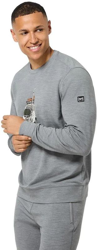 Super.natural - M CARSKI CREW - Sweatshirt - Zwart - Wool Super Brush