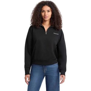 Guess Jeans Dark Sweatshirt Met Halve Rits