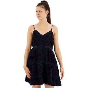 Superdry Alana Lace Trim Sleeveless Short Dress Zwart XL Vrouw