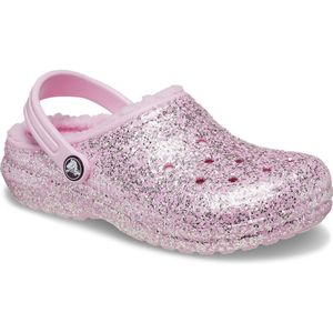 Crocs Classic Lined Glitter Toddler Clogs Roze EU 22-23 Meisje