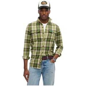 Superdry Cotton Worker Check Overhemd Met Lange Mouwen