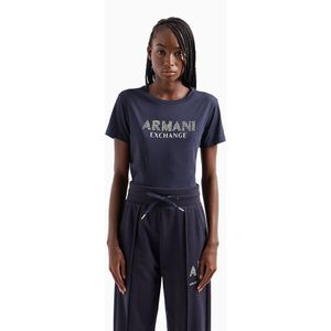 Armani Exchange 3dyt13 Short Sleeve T-shirt Blauw S Vrouw