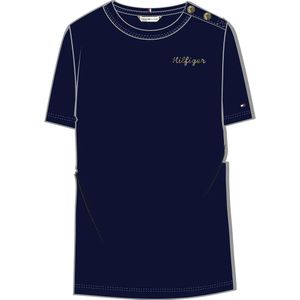 Tommy Hilfiger Reg Gold Button T-shirt Met Korte Mouwen