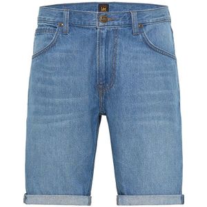Lee 5 Pocket Regular Fit Denim Shorts Blauw 28 Man