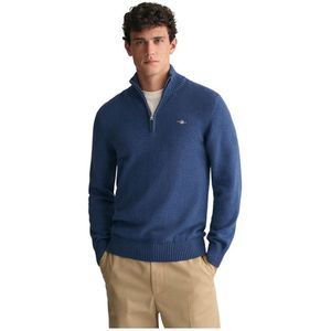Gant Casual Cotton Half Zip Sweater Blauw XL Man