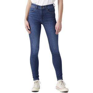 Wrangler Skinny Good News High Waist Jeans Blauw 27 / 30 Vrouw