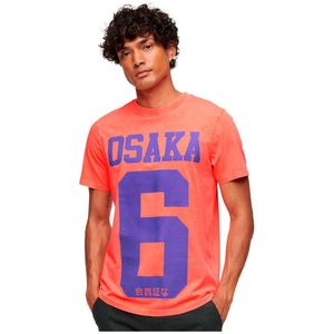 Superdry Osaka Neon Graphic Short Sleeve T-shirt Roze L Man