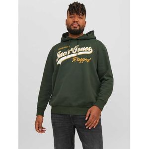 JACK & JONES PLUS SIZE Hoodie JJELOGO Plus Size met Printopdruk Groen